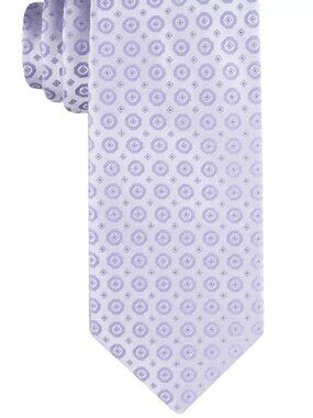 Calvin Klein Mens Hex-Dot Medallion Tie Lilac ONE SIZE